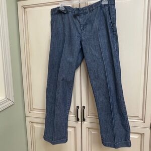 Gap Size 10 Regular Dark Wash Cropped Ankle Trousers | Stretch
